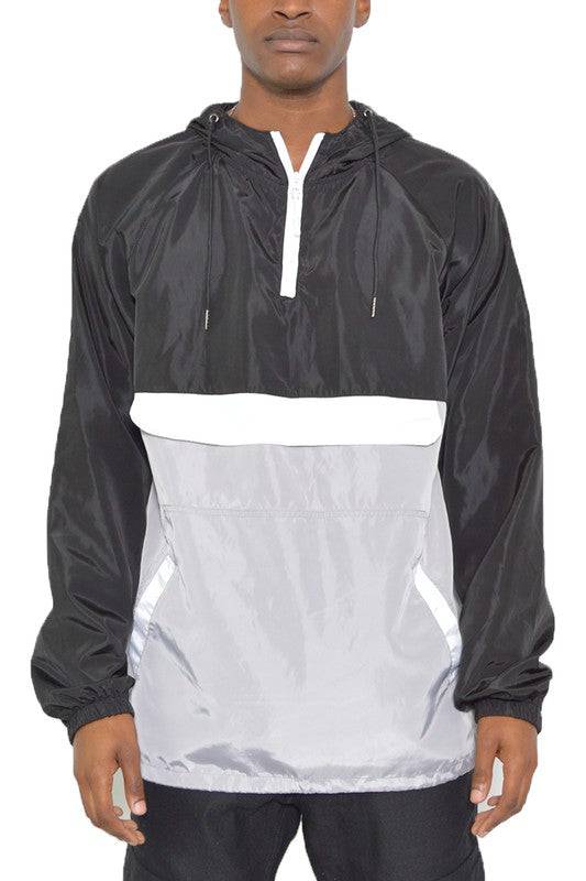 Color Block Anorak Jacket Pullover Windbreaker - King Exchange Apparel 