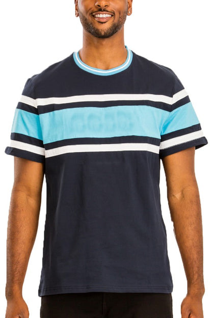 Three Stripe Cotton T-Shirt - King Exchange Apparel 
