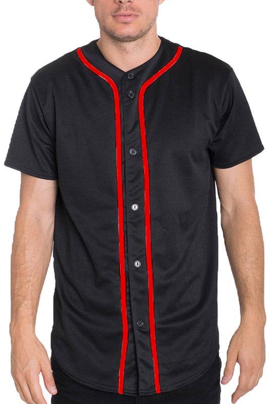 Solid Baseball Jersey Shirt - King Exchange Apparel 
