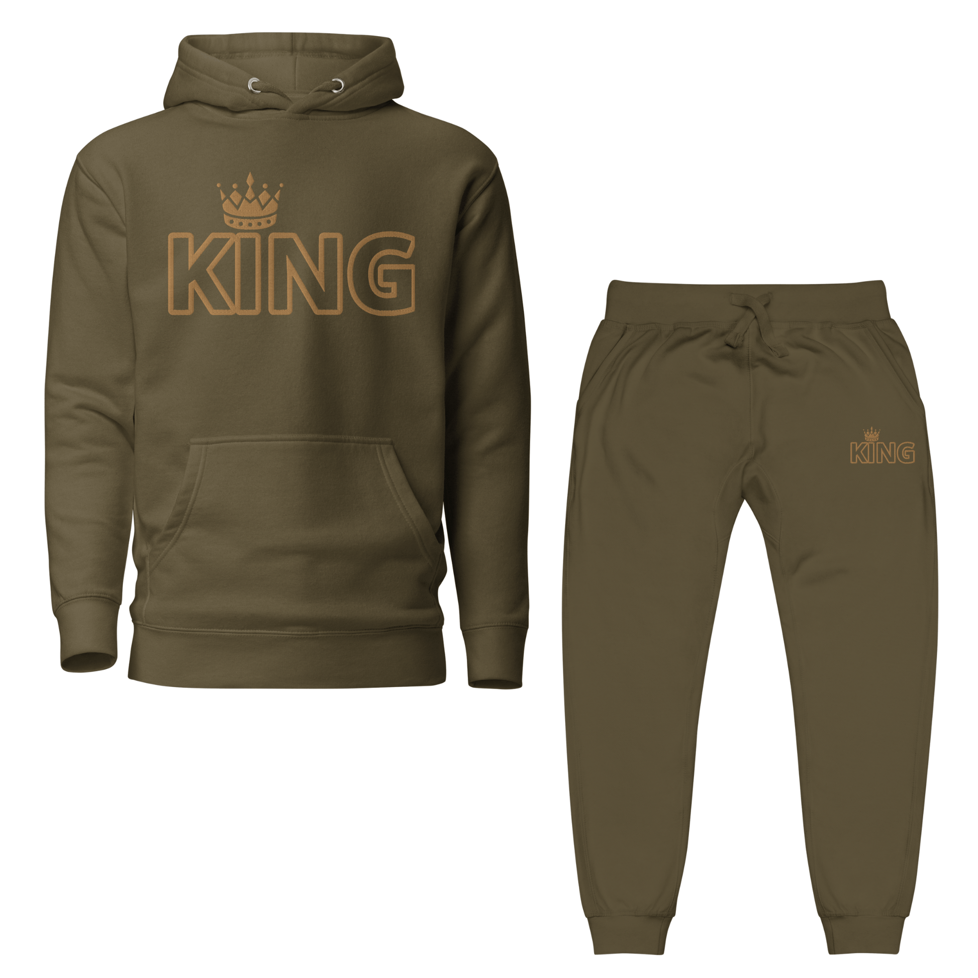 Men's King Crown Hoodie And Jogger Outfit Set - King Exchange Apparel 