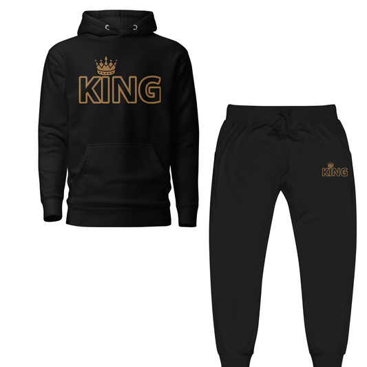 Men's King Crown Hoodie And Jogger Outfit Set - King Exchange Apparel 